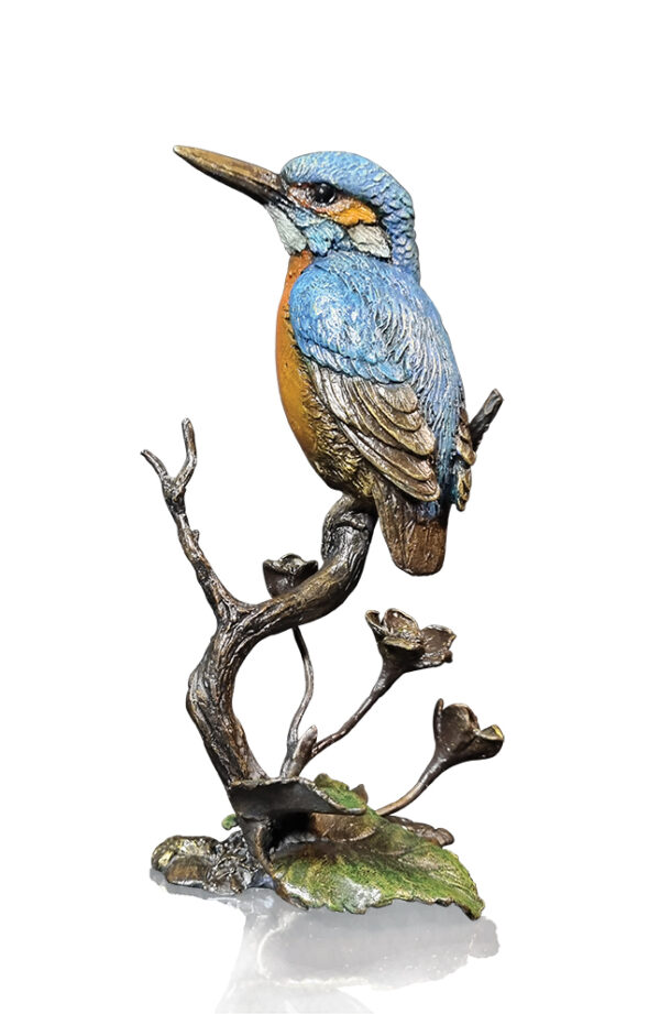 Kingfisher with Meadow Marsh Bronze Sculpture