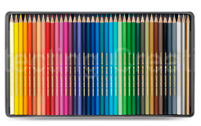 Swisscolor set of 40 watercolour pencils