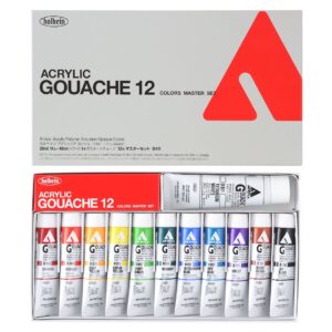 Holbein Acrylic Gouache set of 12 colours