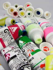 Beautiful coloured tubes of Holbein acrylic gouache 20ml tubes 