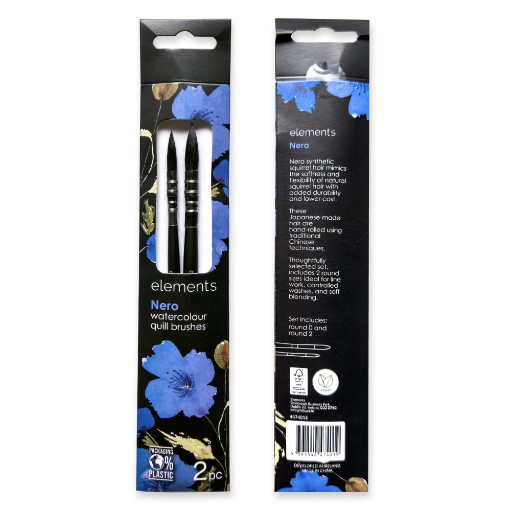 Elements Nero Watercolour Quill Brush Set