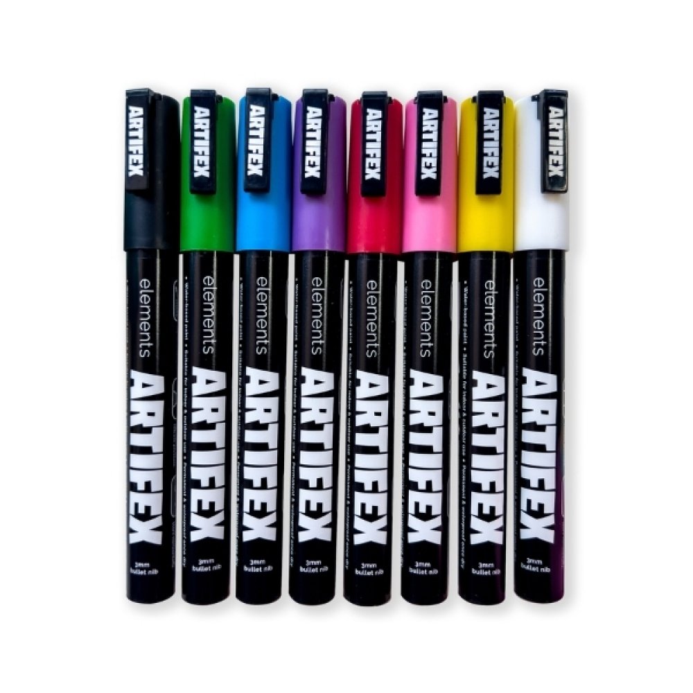Artifex Acrylic Paint Markers Set of 8 - Image 4