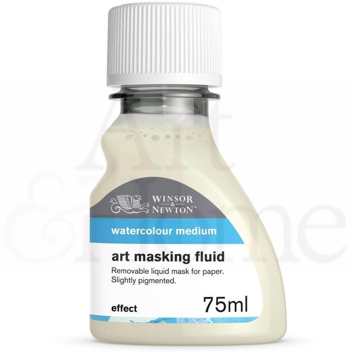Bottle of winsor and newton art masking fluid