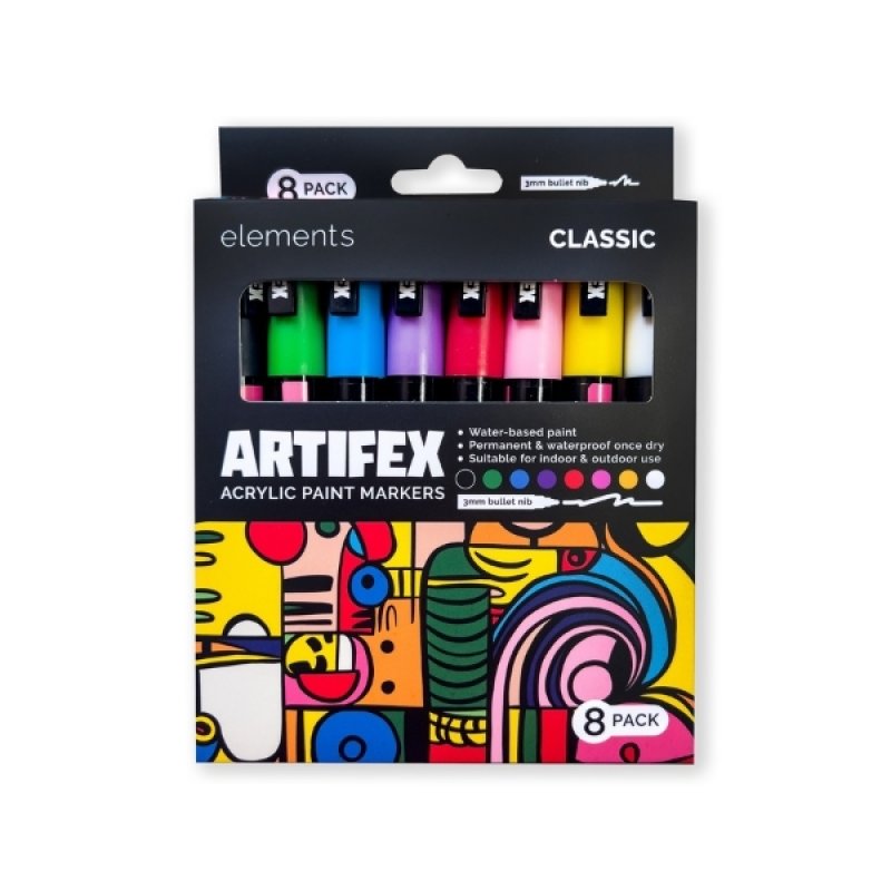 Artifex set of 8 acrylic markers